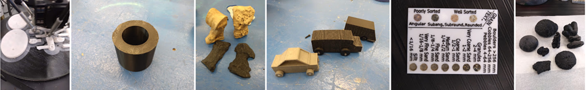 Fossils printed for Geology classes using 3D Printers.